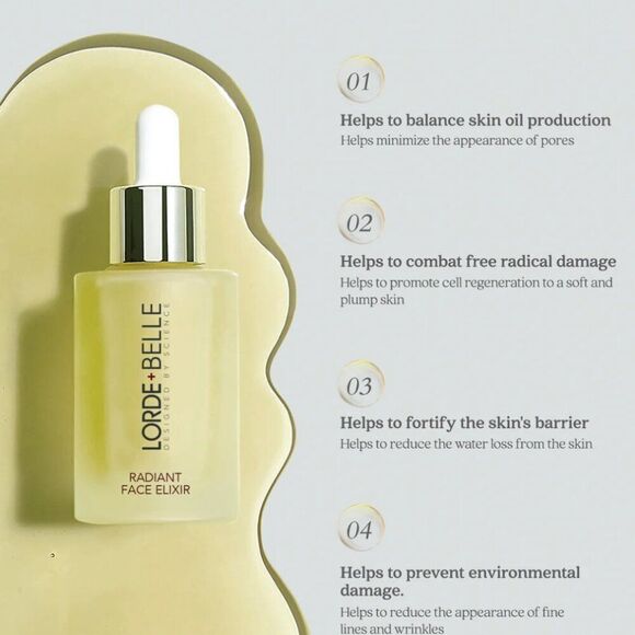 NIB Lorde + Belle RADIANT FACE ELIXER - Light Antioxidant Face Oil - MSRP $69 - Picture 4 of 11